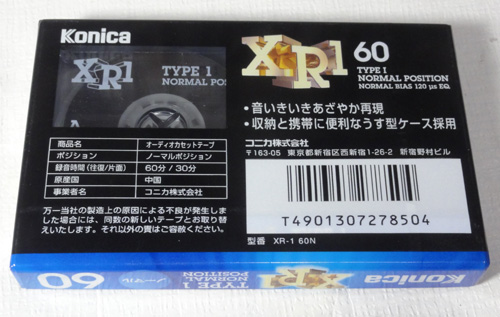 記録媒体 ＞ カセットテープ ＞ Konica XR1 TypeI 60分 カセットテープ